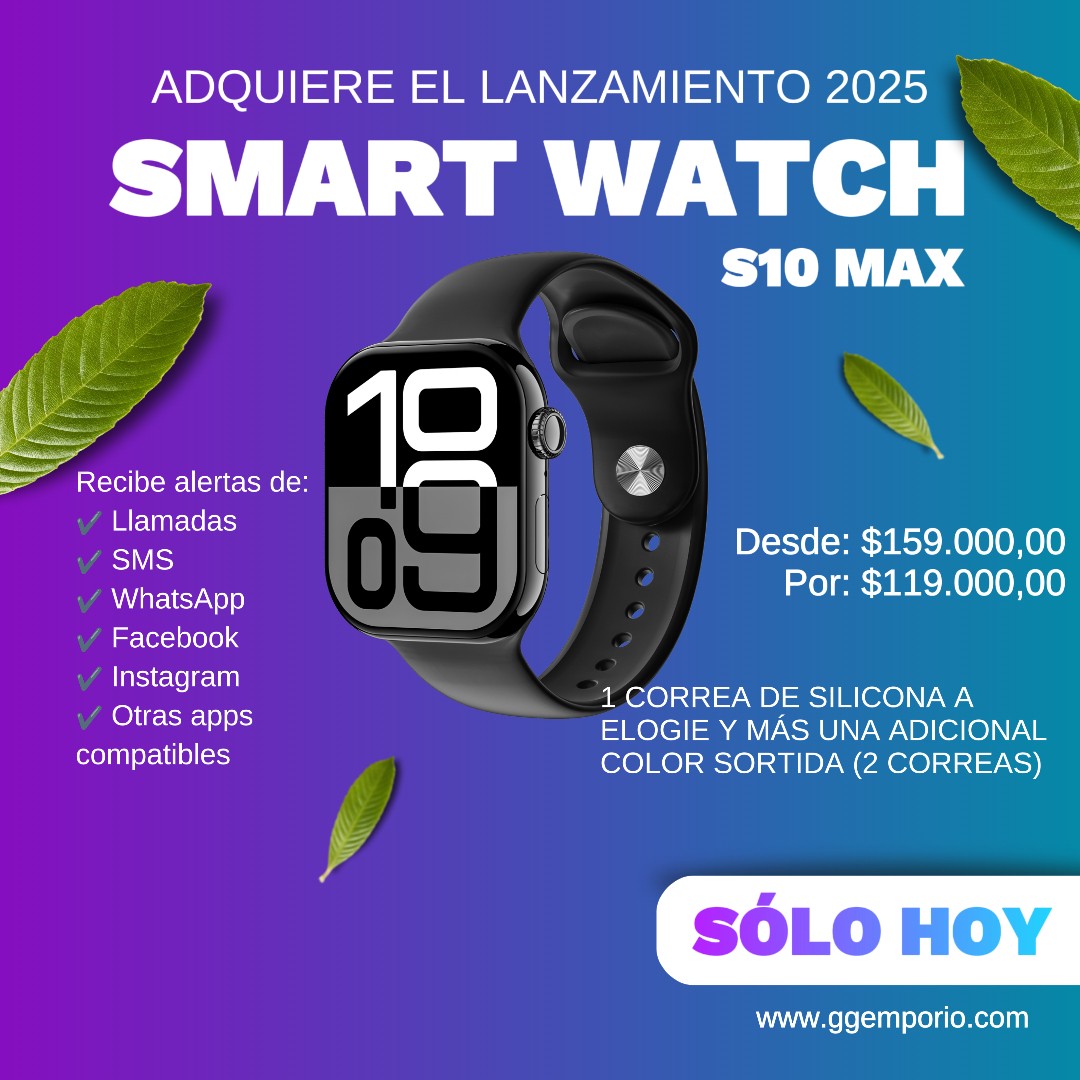 ⌚ SMARTWATCH S10 MAX – CON PANTALLA AMOLED ULTRA HD