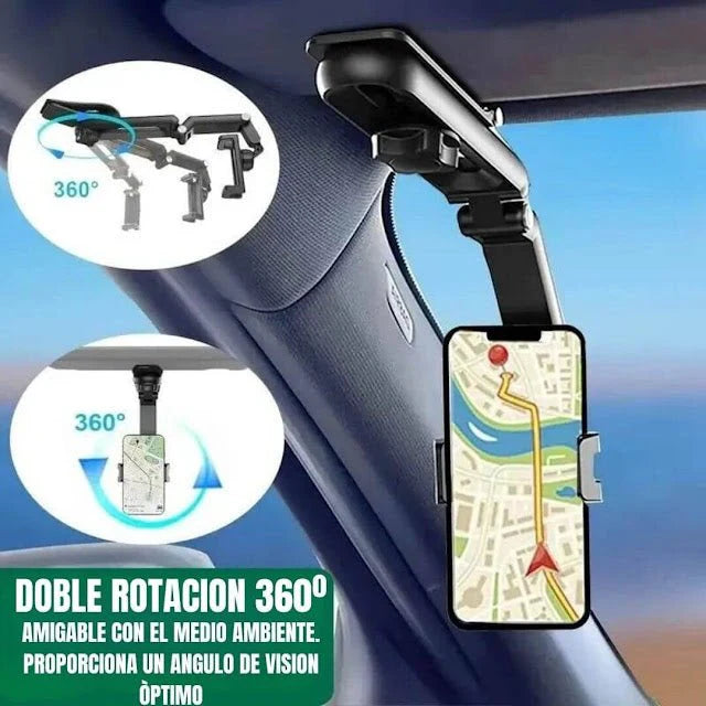 Soporte de Teléfono para Parasol | Ideal para GPS y Videos