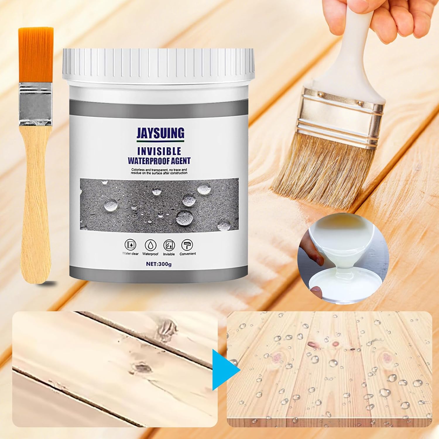 Sellador Impermeabilizante Invisible + 🎁 Brocha 🔒 Cubre, sella y protege – 100% efectivo 🏠