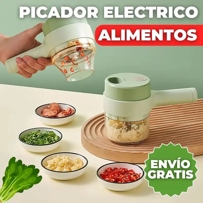 Picador 4 en 1 de verduras recargable